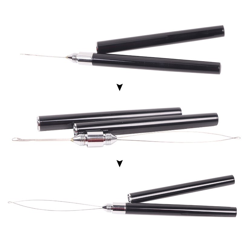 Nunify Two Head Crochet Hook Needle For Dreadlock Hair Extension Loop Needle Latch Hook Diy Pulling Needle Beader For Hair