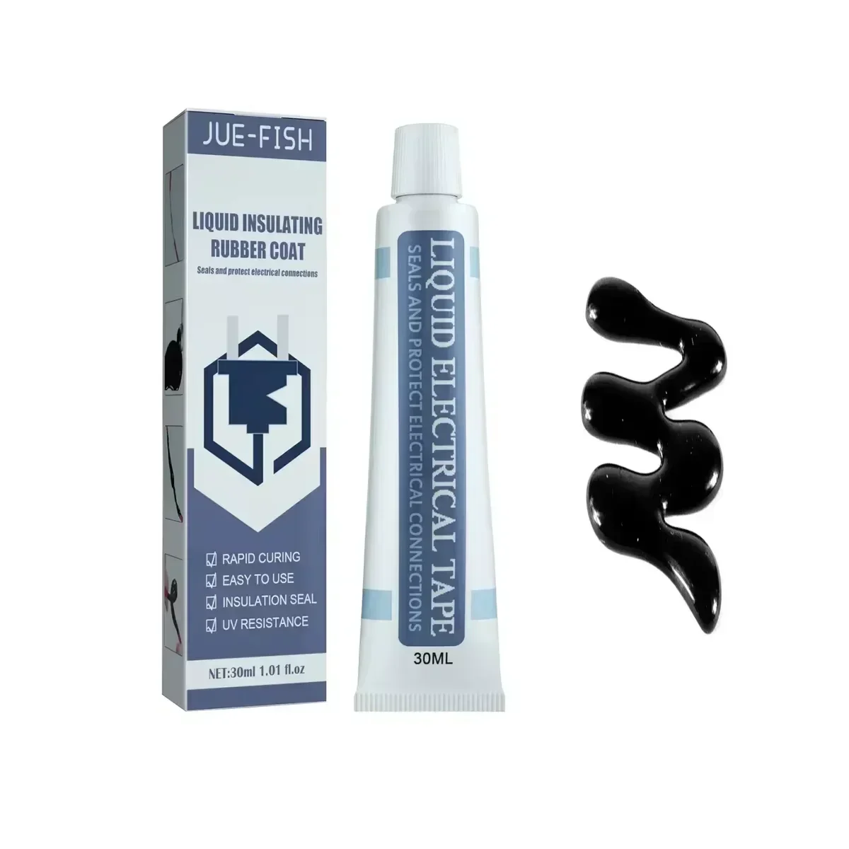 Ruban isolant liquide 30/50ml, réparation de fil électrique en caoutchouc, couche de câble, colle de ligne de fixation, pâte isolante liquide à large plage: Rouge