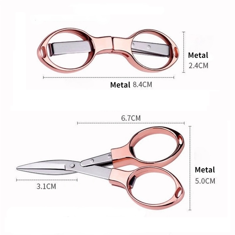 Folding Scissors Stainless Steel Scissors Multifunctional Outdoor Fishing Children's Handmade Scissors Sewing Scissors