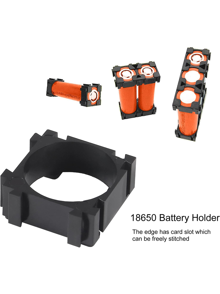 100 stuks 18650 lithiumbatterijhouders, plastic batterijhouder, cilindrische batterijstandaard, afstandhouder voor doe-het-zelf vaste batterijen