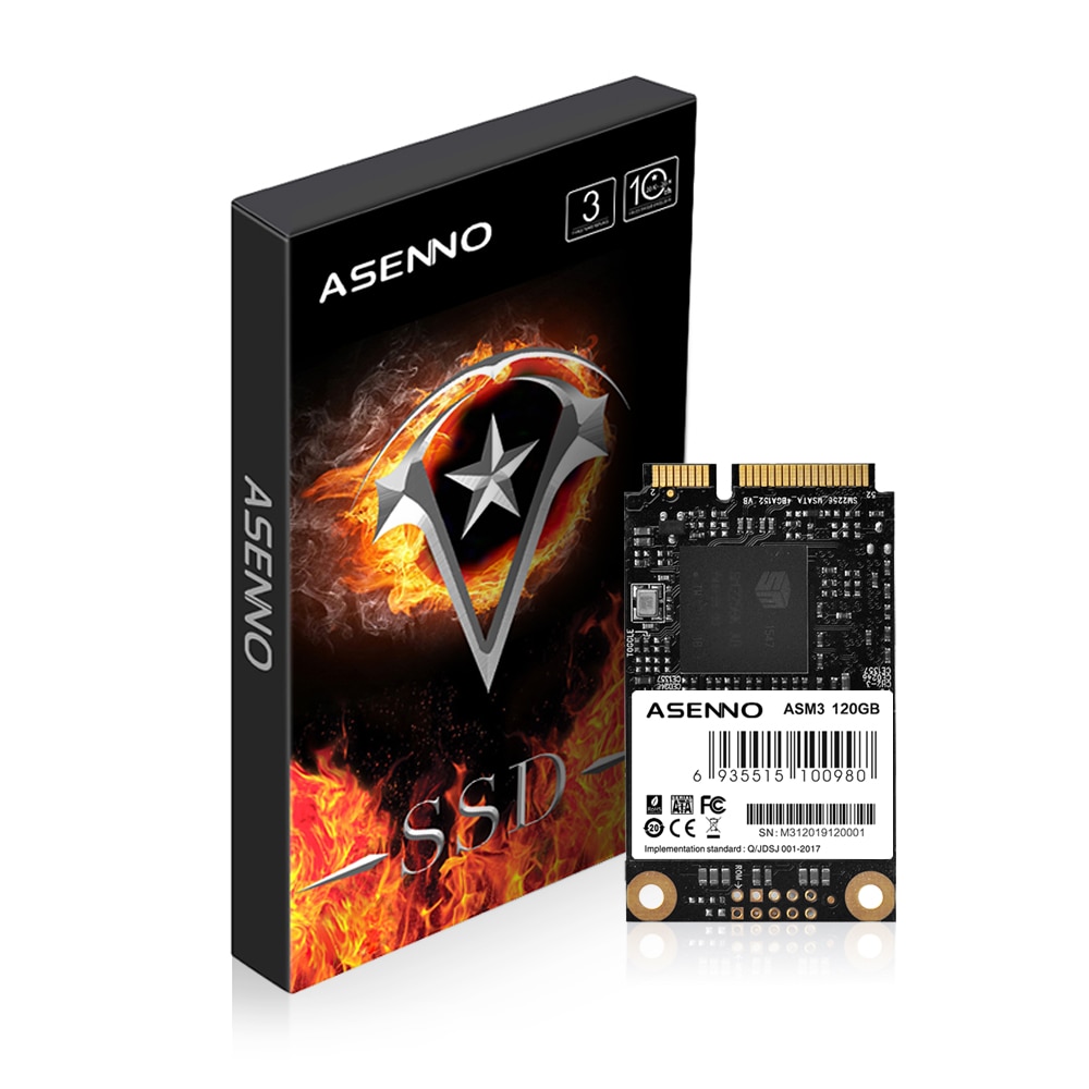 Asenno SSD mSATA 120GB 240GB 480GB 512GB 1TB Mini SATA Interne fest Zustand Antrieb für Laptop Schreibtisch