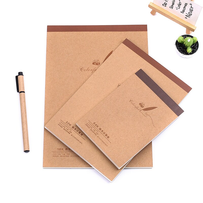 60pcs 18k/32k/64k Sketchbook Paintig Paper Diary Drawing Graffiti Record Paper Notebook Memo Pad Write School Office Stationery