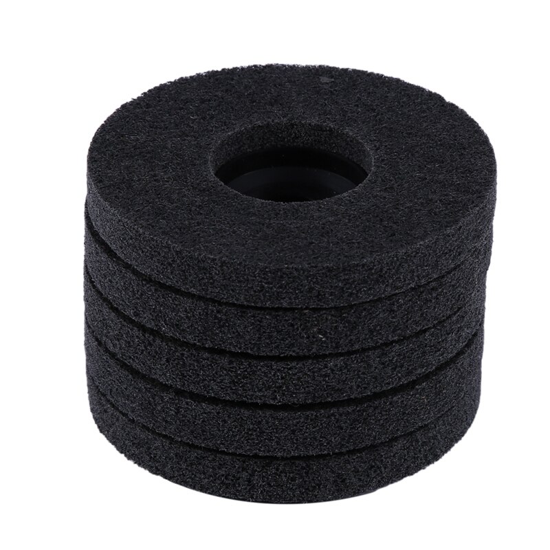 Disque de polissage en Fiber de Nylon, 4 pouces, 5 pièces, Non tissé, disque à lamelles abrasifs, pour métal, céramique, marbre, bois, arc