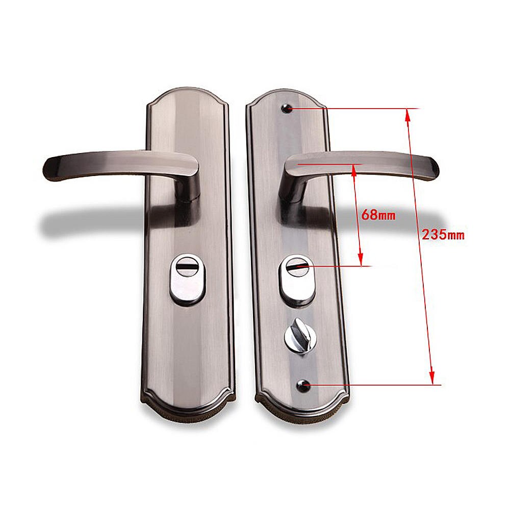 Aluminium Alloy Door Handle Universal Security Door Handle Pair Lock Thickened Panel Handle Door Lock Household Hardware: Default Title