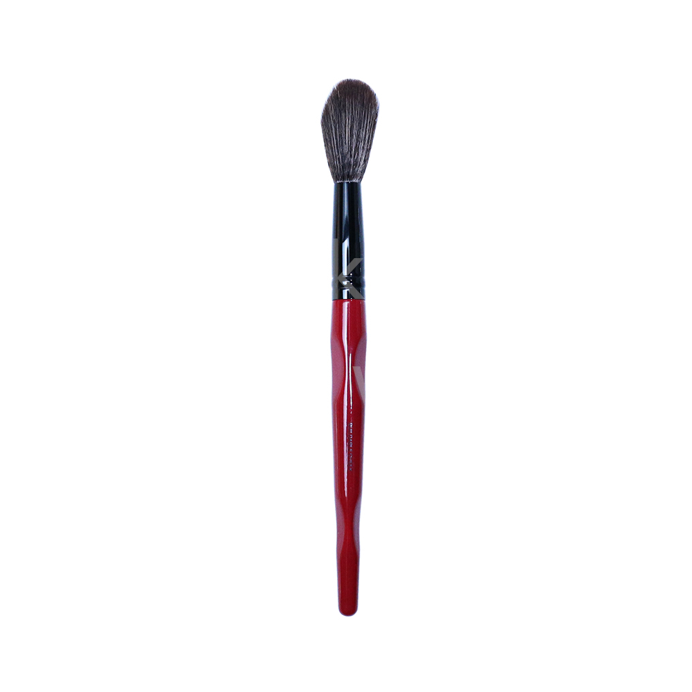 Stippling Foundation Red Body Curve Long Handle Soft Synthetic Large Round Stippling Foundation Brush Foundation Makeup Tools: SSB-BUILDABLE CHEEK