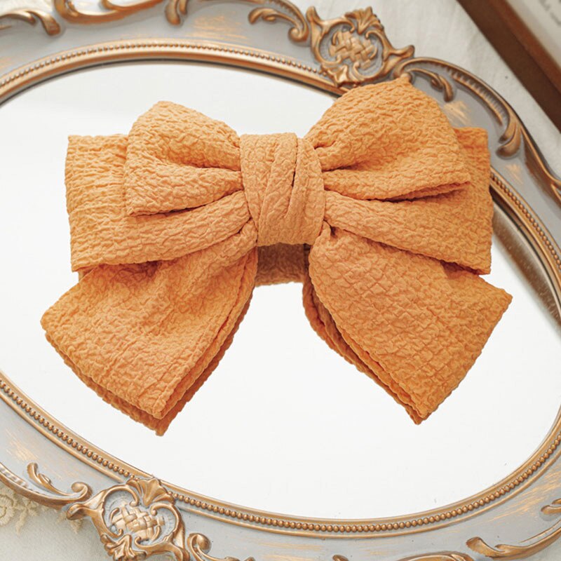 Horquillas de mariposa grandes arcos de pelo de tres capas para mujer, pasador de gran tamaño con resorte de Metal, pinzas para el pelo sólidas, accesorios para el cabello, 1 ud.: Naranja