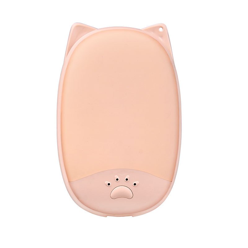 Style chat patte main chauffe-mains en-charge petit Mini peluche auto-chauffant Portable coussin chauffant électrique: Apricot