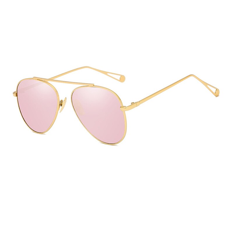 Rosa spiegel Pilot sonnenbrille frauen Metall rahmen frauen Stilvolle Damen Schattierungen feminin gläser