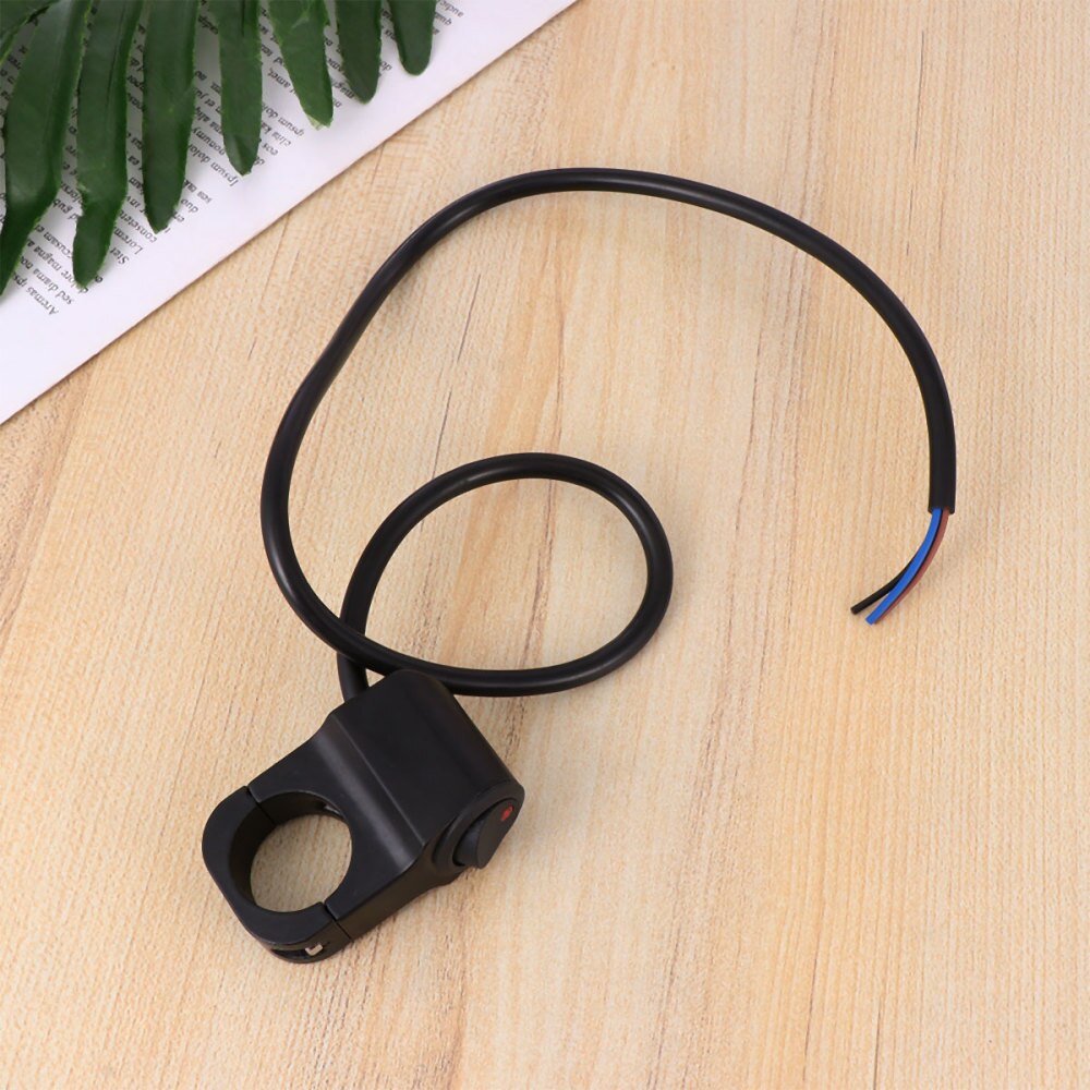 12V 25mm moto guidon phare interrupteur moto Modification bouton avec voyant lumineux pour moto Tricycle ATV Sn