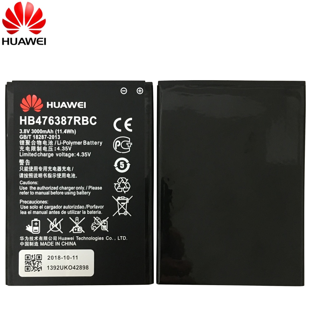 Hua Wei 100% Originele HB476387RBC Batterij Voor Huawei Honor 3X G750 B199 Vervanging Telefoon Batteria 3000mAh Real capaciteit Akku