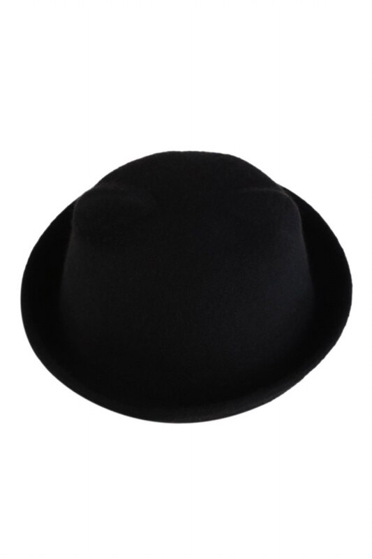 Wol Blend Kat Oren Vintage Unisex Herfst/Winter Hoed Dier Oor Vrouwen Hoed (Een)