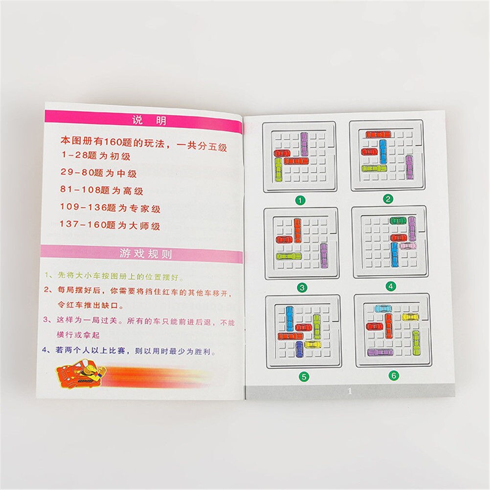 1 Set Auto Een Kids Speelgoed Verkeer Jam Slide Auto Brain Teaser Puzzel Iq Spel Speelgoed