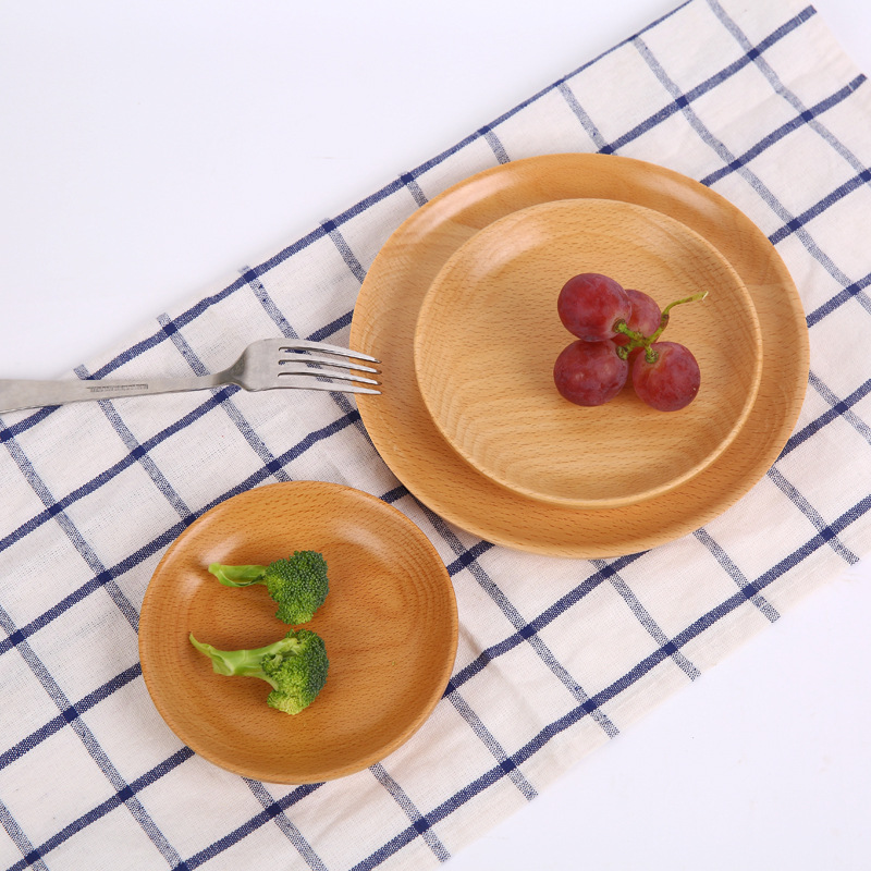 Japansk bøg snack skål restaurant særlig frugt skål kaffekop mat runde massivt træ bakke