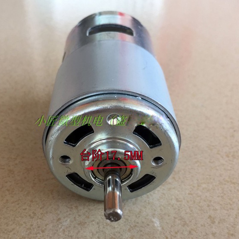 Large Torque High Power 795 Motor, 12V 24V Double Ball Bearing Silent Motor, High Speed DC Generator Motor Round Shaft