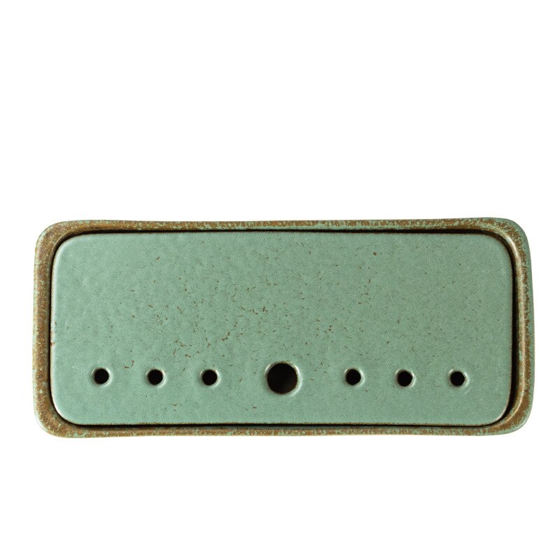 Ceramic Tea Tray Japanese-Style Small Household Rectangular Double-Layer Water Storage Dry Pour Tea Tray Kungfu Tea Tray