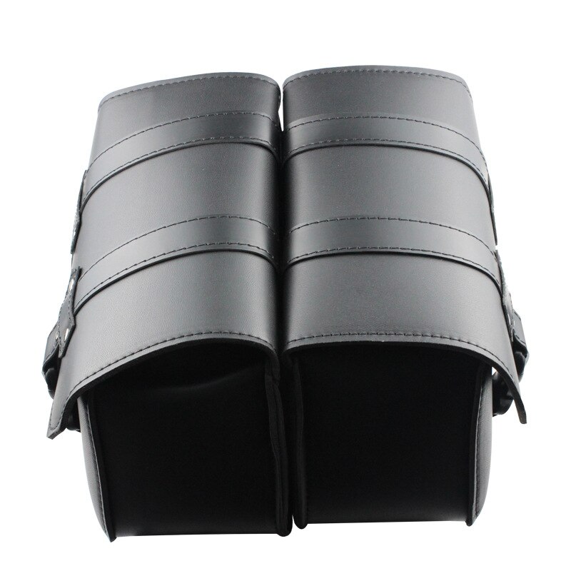 Alforjas universales para motocicleta, bolsas de herramientas laterales de cuero PU, bolsas de sillín impermeables