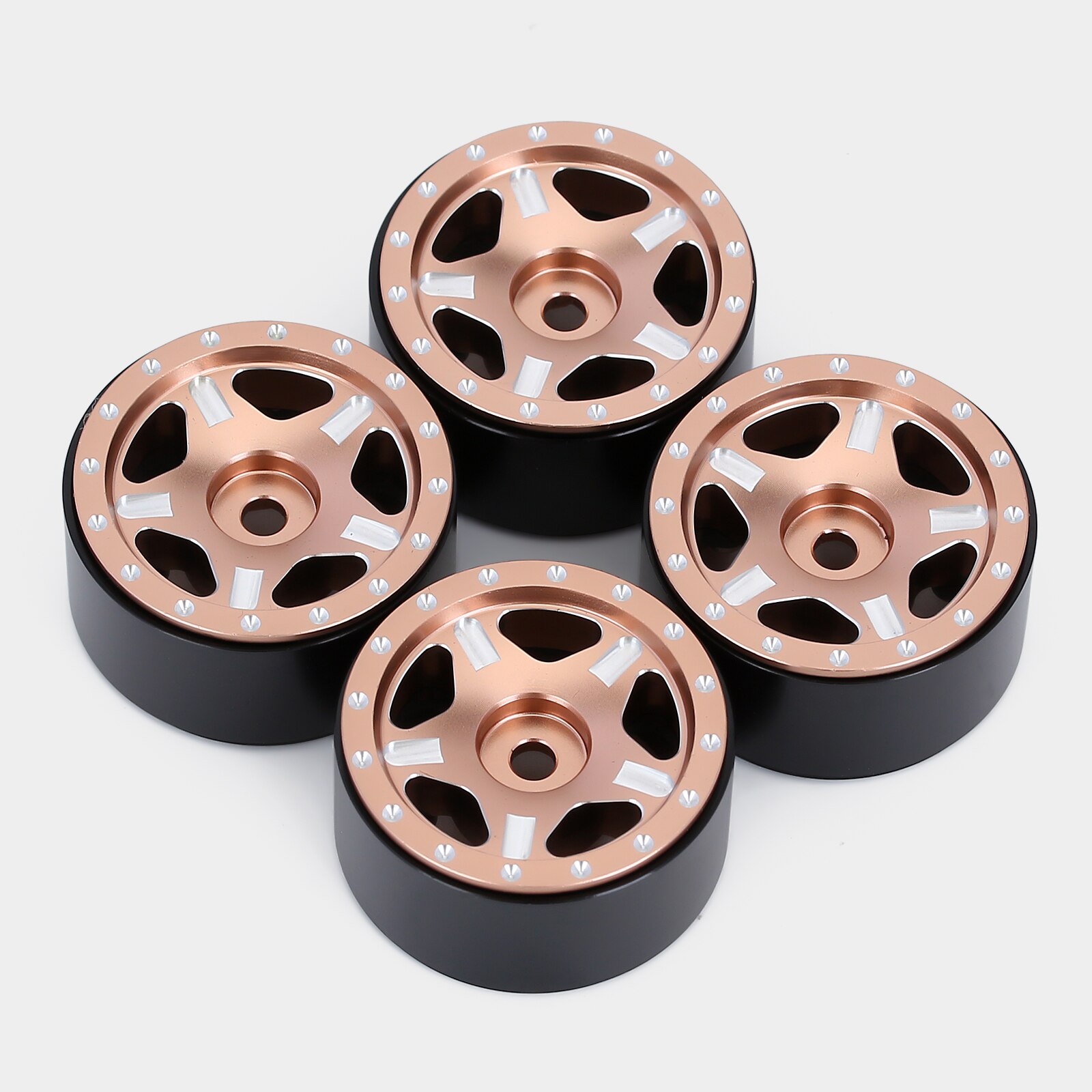 Micro Rims 1.0inch CNC Beadlock Micro Wheel Rims 4PCS for 1/2... – Grandado