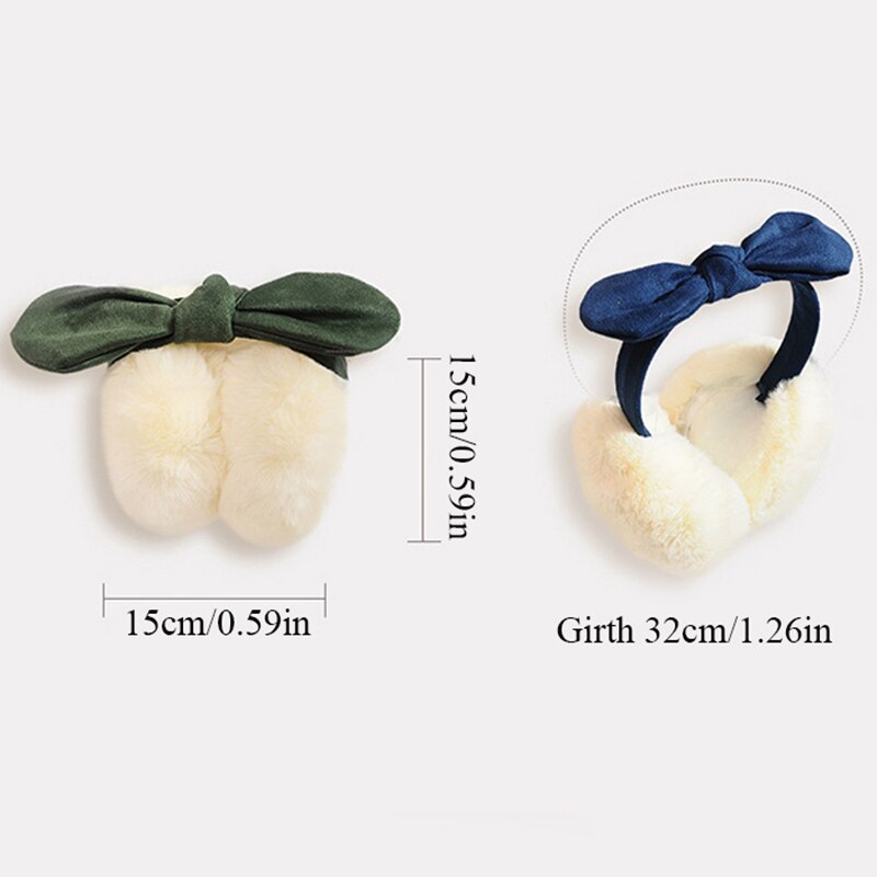 Women Cute Rabbit ears fur winter Earmuffs ear muffs warmers comfort warmuffs warm fur headphones for girls winter accessories