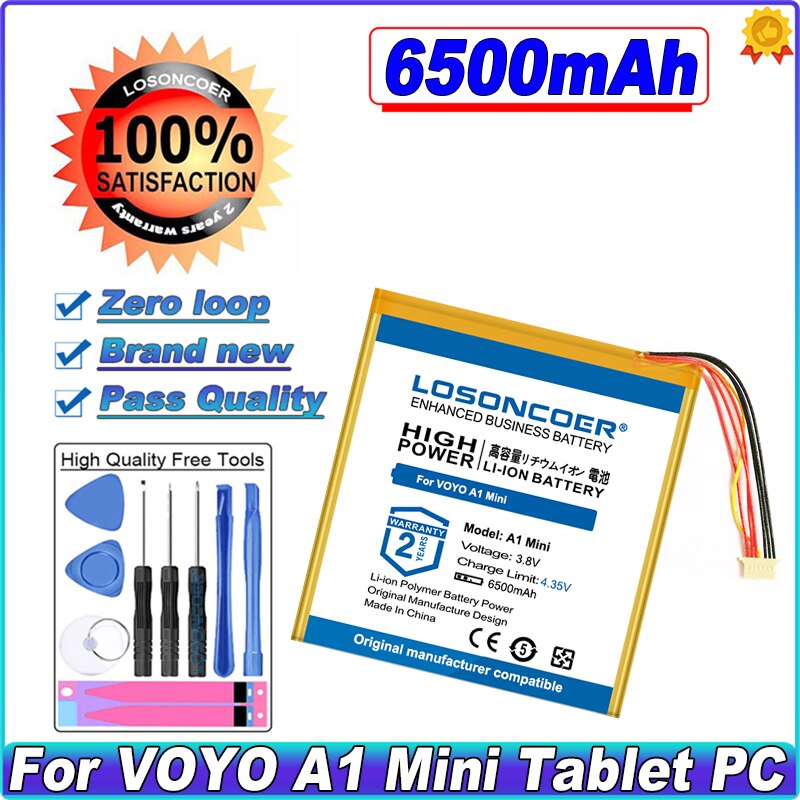 6500mAh Tablet Battery For VOYO A1 Mini Tablet PC Batteries