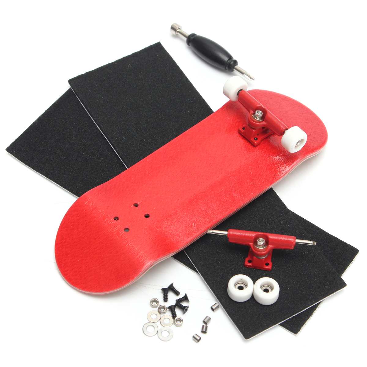 Finger deskorolki Skate części rampy zestaw zabawka pełne rowerowe palce Sport treningowy podstrunnica zabawki Skate Park Ramp zabawka dla dzieci: 1 Fingerboard red