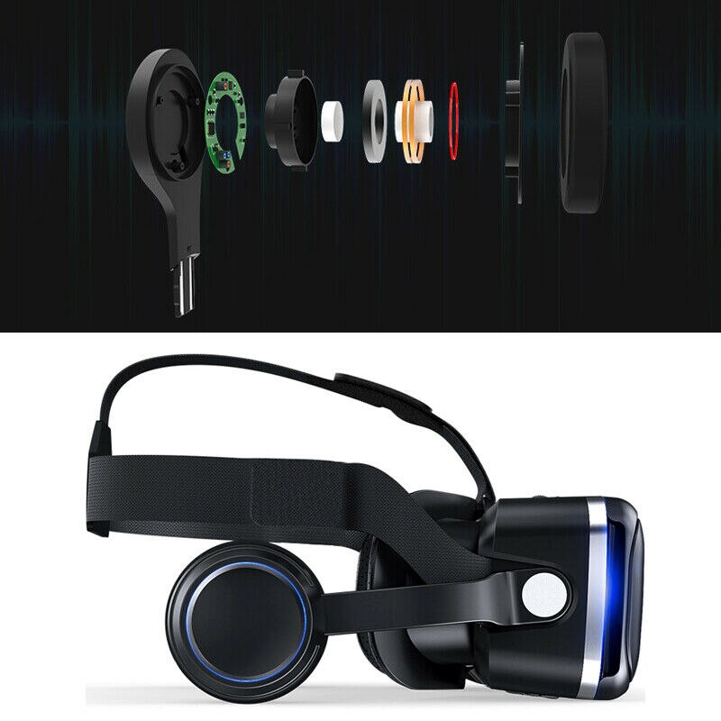 Vr virtuell virkelighet-briller med synjustering 3d vr-briller headsetboks til iphone android smarttelefoner 4.7-6.0 tommer
