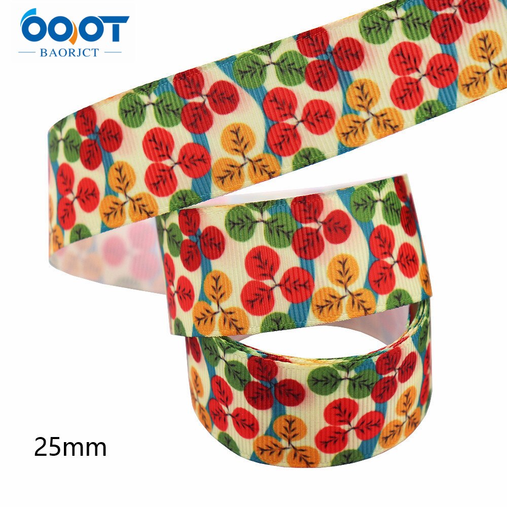 Flower Thermal Transfer Printed Grosgrain Ribbons,25mm 10Yards M-211111-2103 Wrap Bow Cap DIY Accessories Decorations: M-211111-2113
