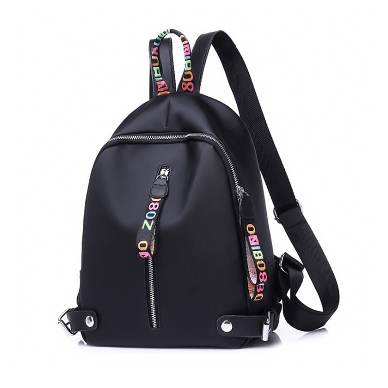 lässig Rucksack Frauen Schwarz Oxford Schule Taschen für Jugendliche Mädchen Wasserdichte Nylon Reise Rucksack Weiblichen