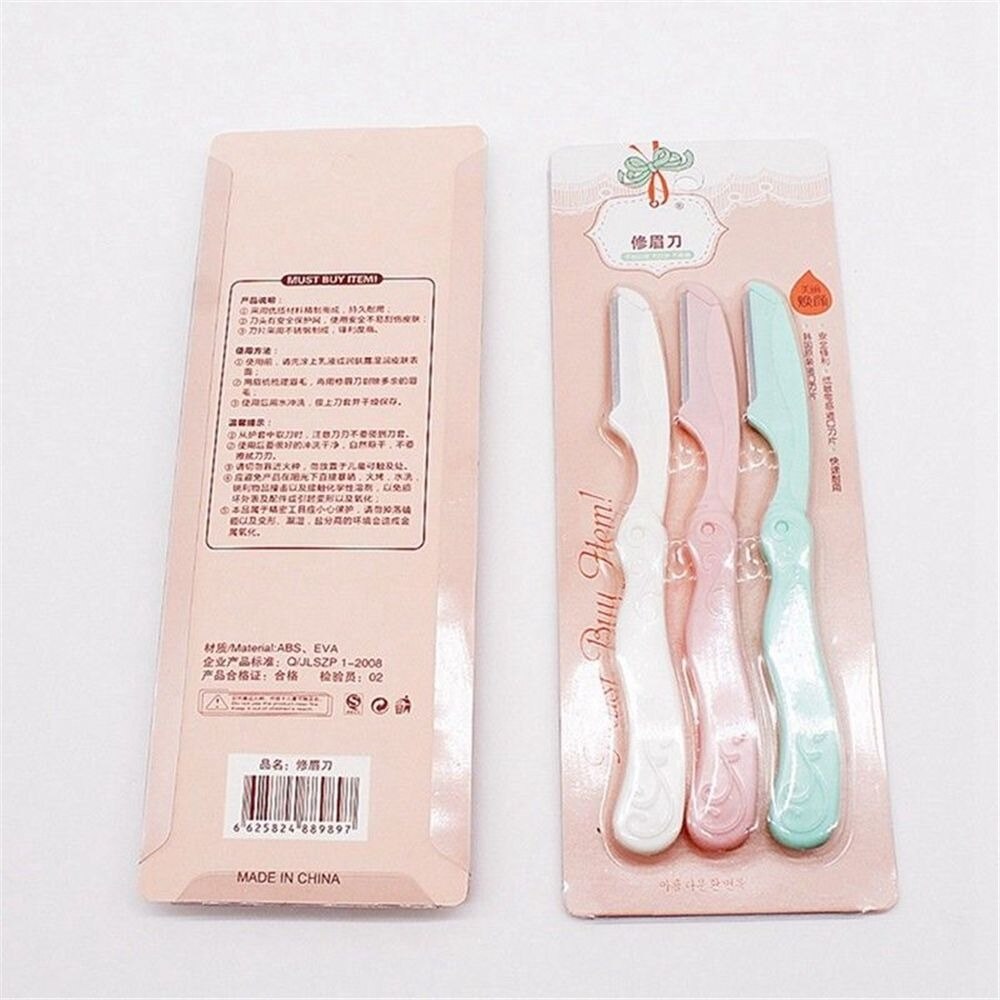 3pc Eyebrow Shaper Dermaplaning Womens Grooming Shaver Shaping Safe Razor Makeup Tool Shaping the perfect