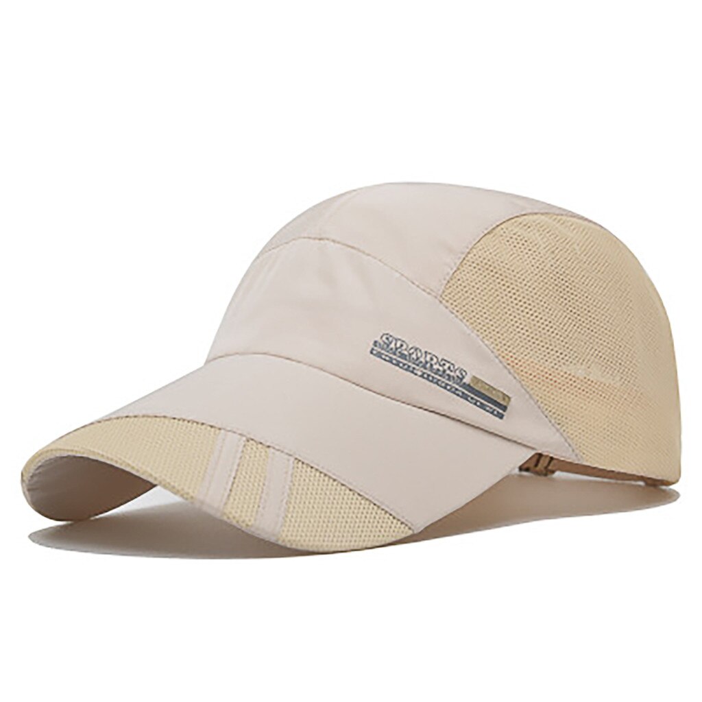 JAYCOSIN Baseball Cap For Women Men Summer Ponytail Messy Buns Trucker Plain Baseball Visor Cap Unisex Snapback Hat: Beige 