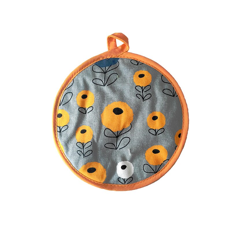 Juego de Guantes Térmicos y resistentes al calor para cocina, protectores de manos resistentes al calor para ollas calientes, 1 unidad: YELLOW ROUND