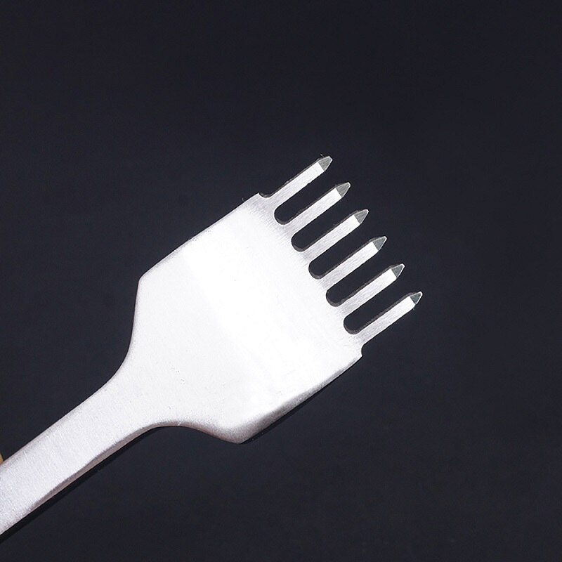 3/4/5/6mm Leather Chisel Spacing Punch Tool For Leather Hole Punches Stitching Sewing DIY Leather Craft Tools 1/2/4/6 Prong