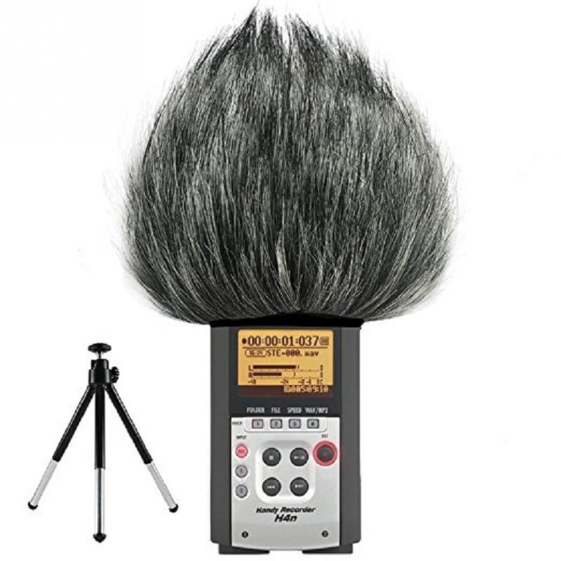 Støvtæt udendørs kunstig pelsbetræk mikrofon forrude til zoom  h4n h2n mikrofon