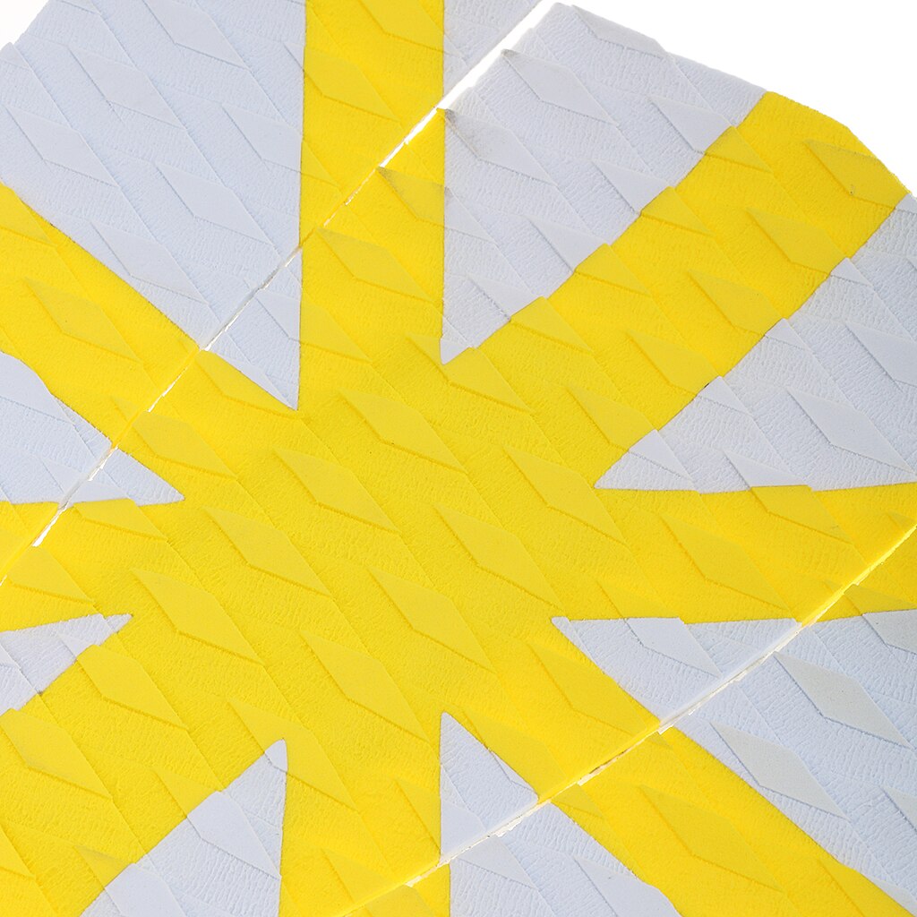 Top 3 piece Surfboard Traction Tail Pads Surfing Surf Deck Grips White Yellow Water Sports for Surfing Player Lover