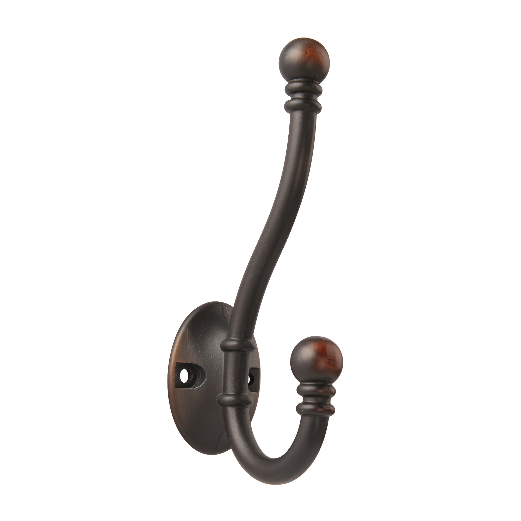1 gancho para abrigos, ganchos montados en la pared, perchero para ropa, gancho para bata, gancho para muebles de aleación de Zinc para el hogar, abrigos, sombreros, colgador de ropa, llaves de toalla: Negro