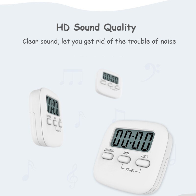 LCD Digital Screen Timer Kitchen Timer Countdown Alarm Clock Reminder Counter Clock Home Multifunctional Tools