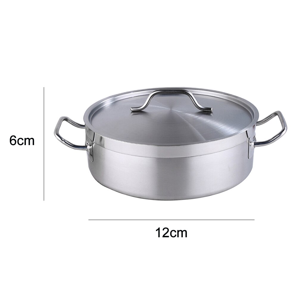 Stainless Steel Handle Cooking Pot with Lid Dutch Oven Gas Stove Induction Soup Milk Cooking Pot Kitchen Pots Cookware: S