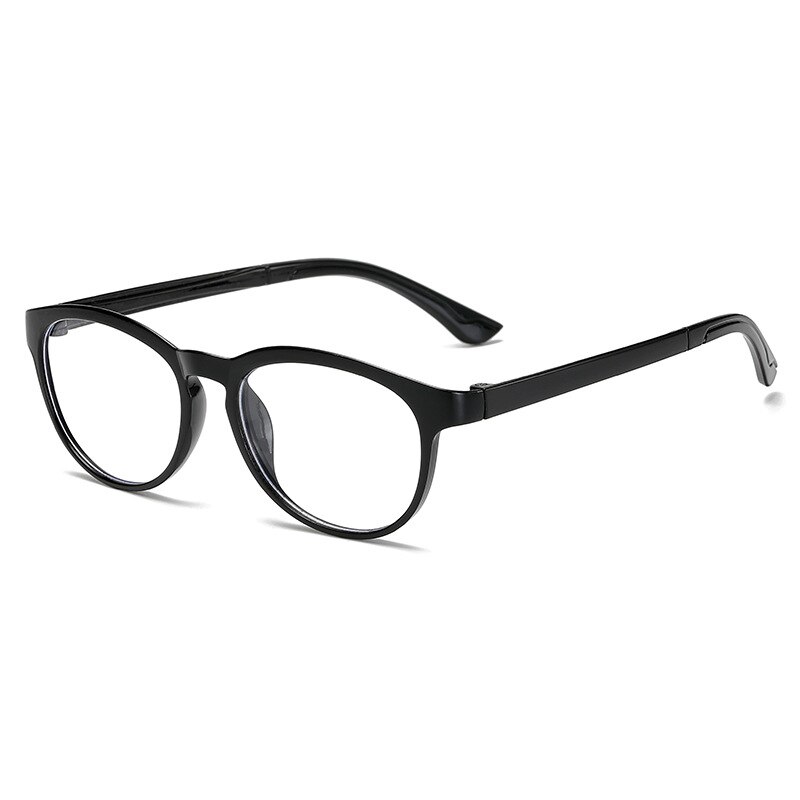 Seemfly-gafas antirayos azules para bebés, gafas de seguridad para niños, gafas de computadora con espejo liso, lentes transparentes para niños: Black