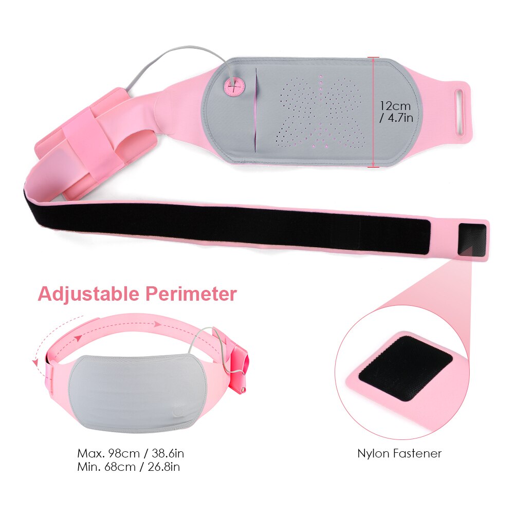 Heizung Pad Erwärmung Gürtel haut-freundliche USB Lade Einstellbare Temperatur Wrap Taille Wärmer für Frauen Mädchen Home Reise Rosa