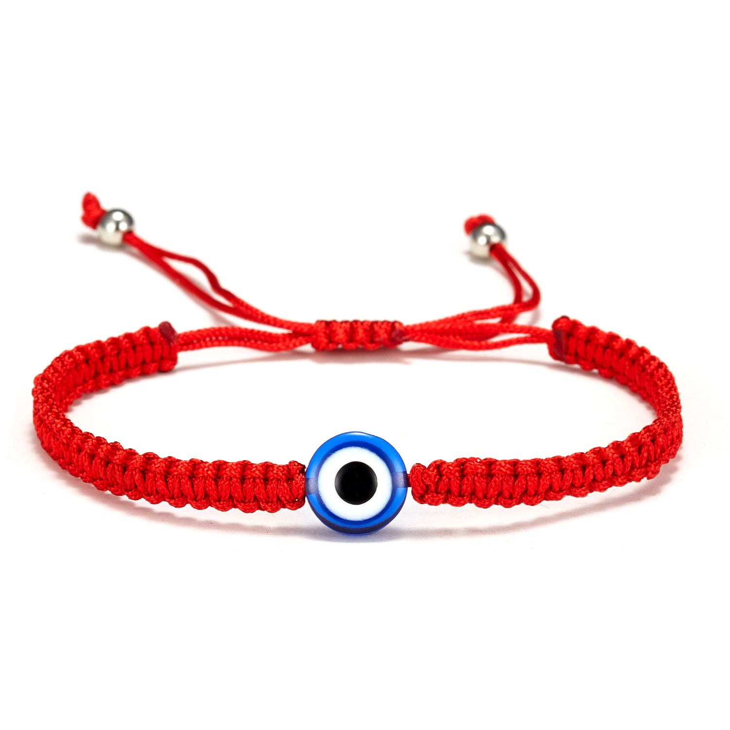 Turkish Blue Evil Eye Bracelet Men Women Handmade Woven Red Thread Adjustable Braided Bracelet Lucky Prayer Pulsera Jewelry: Light Yellow Gold Color