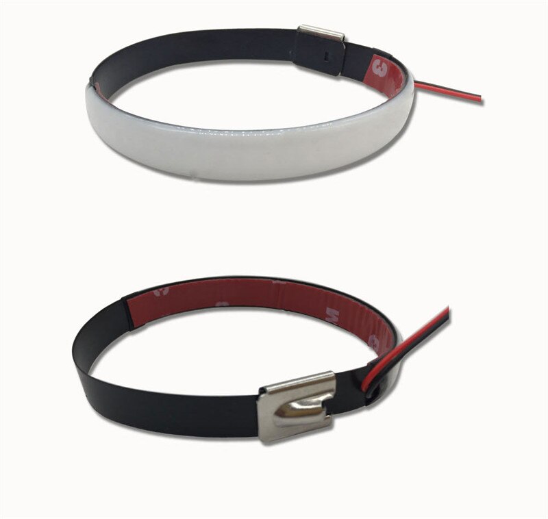 Universal Super Bright Amber LED Fork Turn Signal Lights Strip For Motorcycle LED Ring Turning Light Flexible