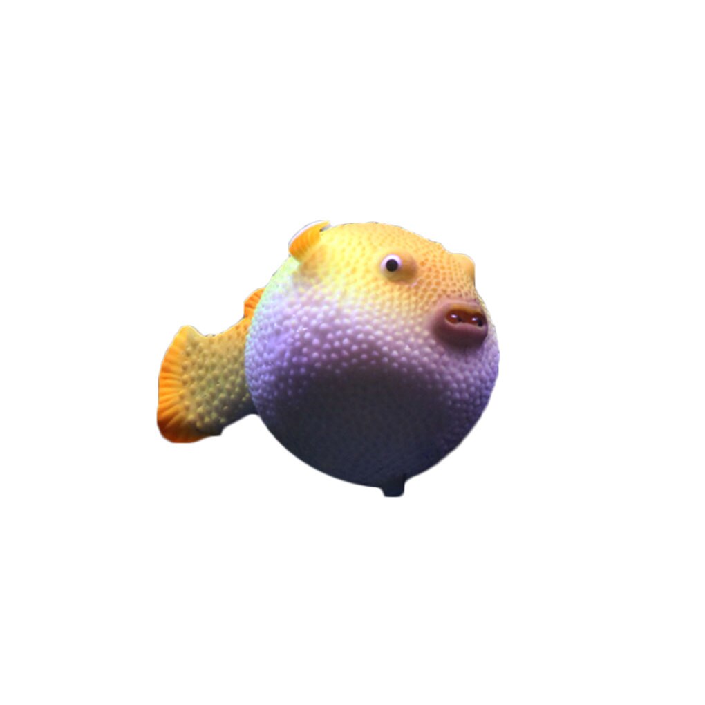 Landscaping Small Aquarium Puffer Fluorescent Simulation Puffer Fish Tank Decoration: 1