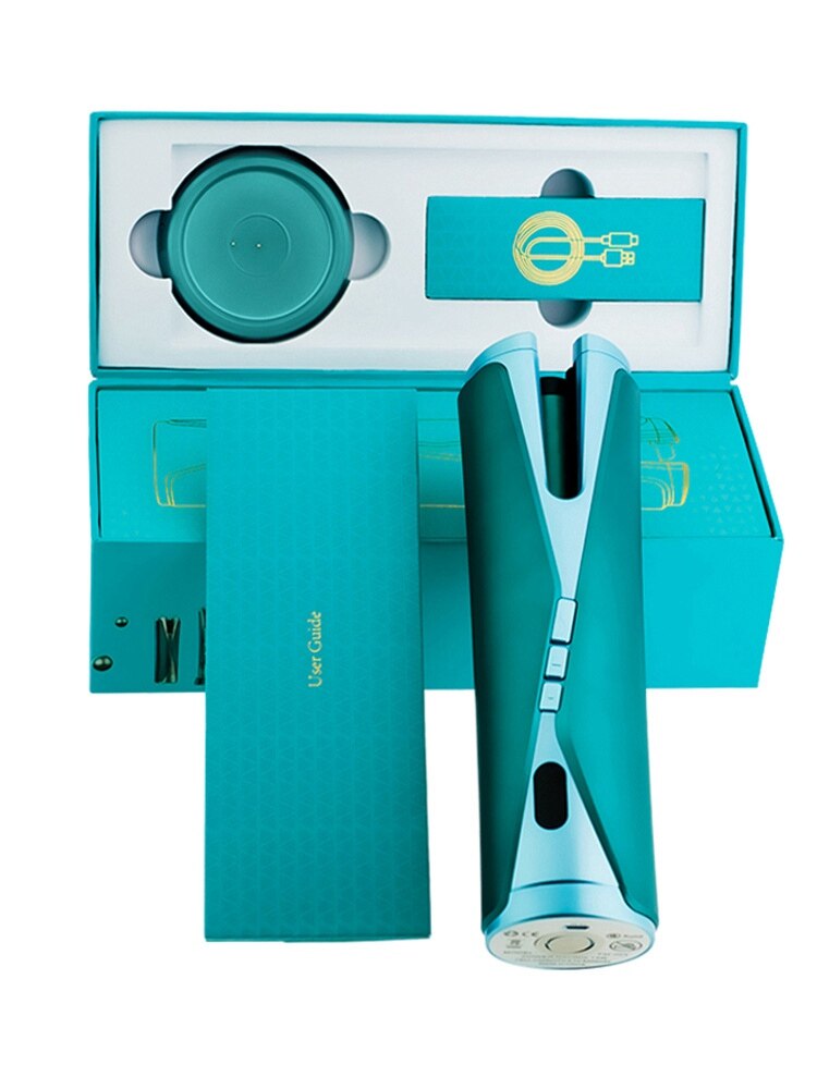 Automatic Hair Curler Ceramic Magic Iron Waves Multistyle Tools USB Rechargeable Rotating Curling LCD Display For Curly Machine