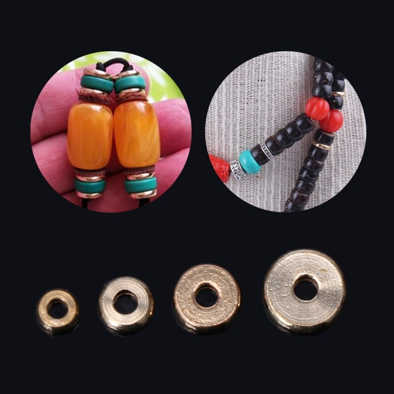 JAVRICK 100 sztuk metalowe gładkie płaskie odstępnik dysk Heishi Rondelle koraliki Diy ocena biżuteria tworzenia biżuterii koraliki