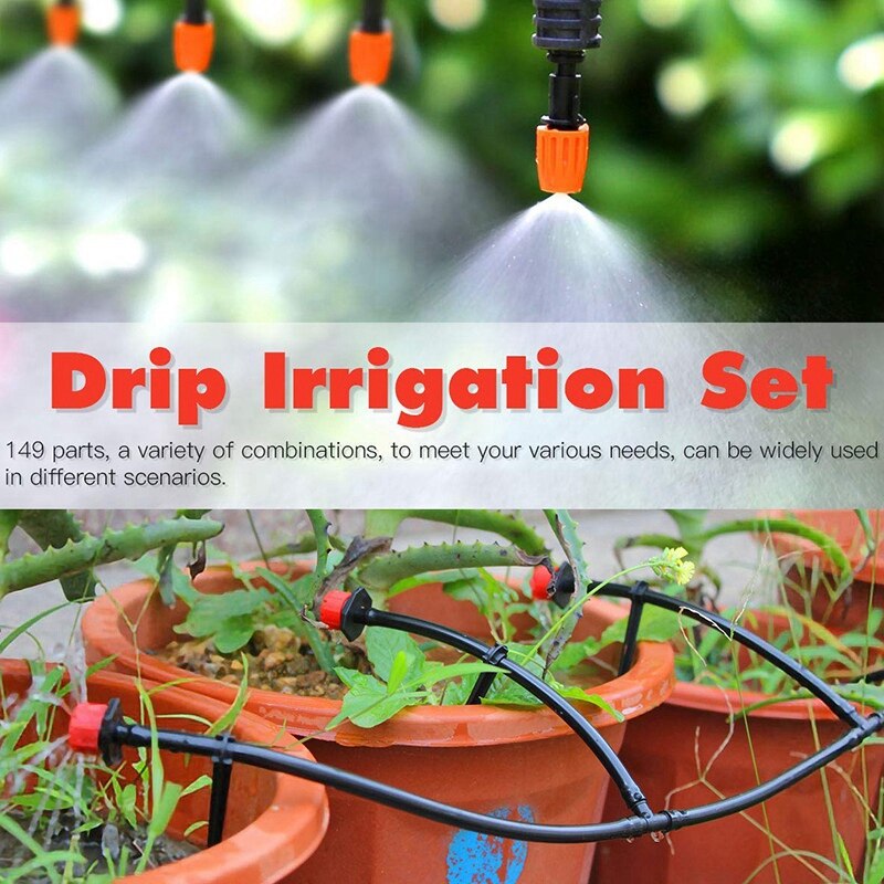 Tuin Automatische Druppelirrigatie Set,30M Verstelbare Mini Diy Irrigatie Kit,1/4 Inch Zware Buis Watering Kit Voor Pat