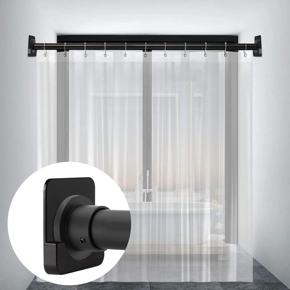 Karnisz uchwyt robić montażu antypoślizgowy przyklejany robić ściany bezdotykowy prysznic karnisz napinacz robić domu wystrój łazienki kurtyna