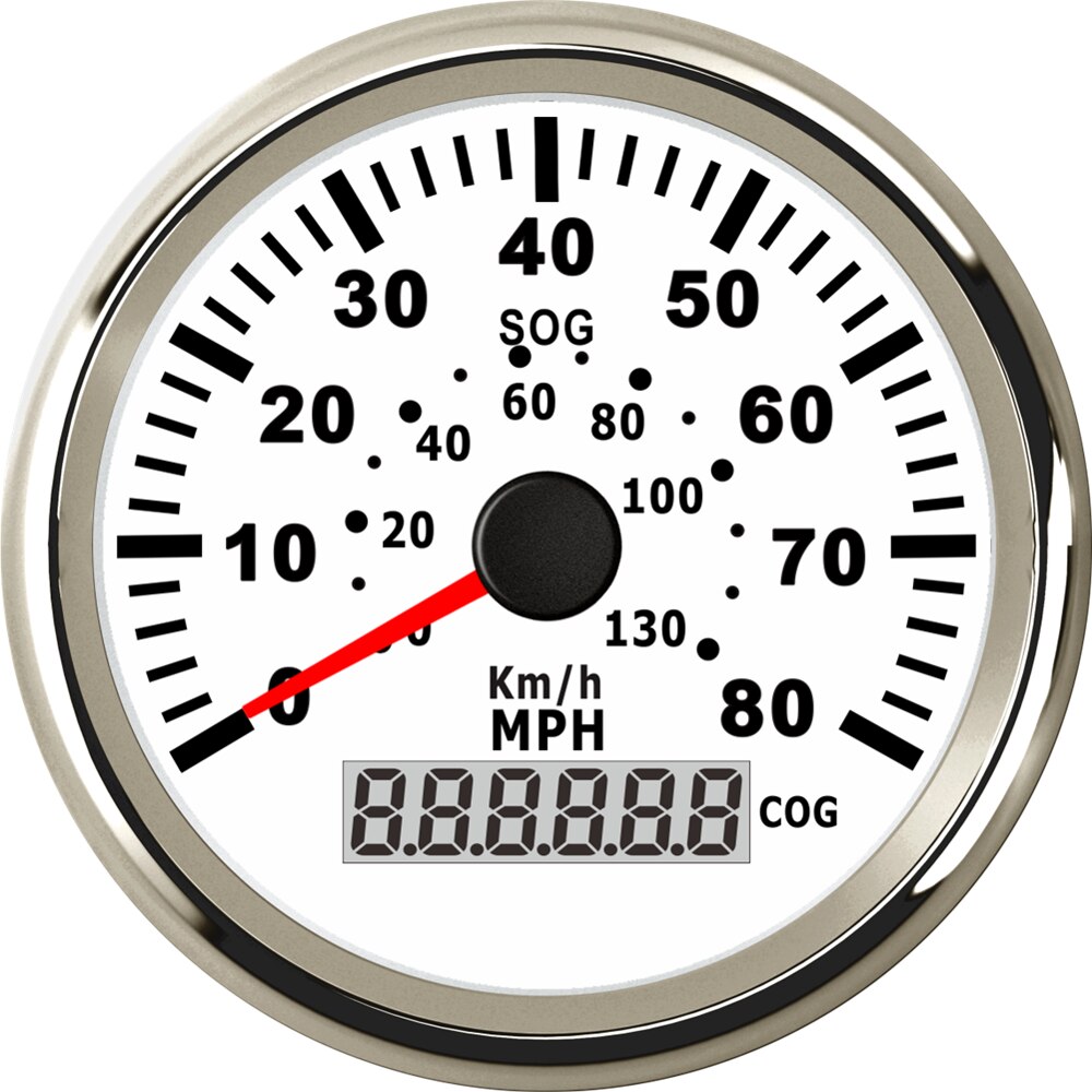 Pack van 1 85mm GPS Snelheidsmeters Modificatie 0-80MPH LCD Speed Mileometers Waterdichte Speed Odograph 0-130 km/h SOG COG voor Auto