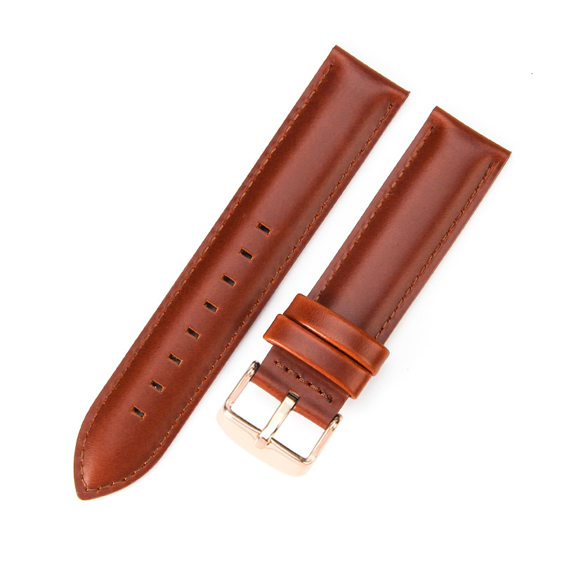 14mm 16mm 18mm 20mm 22mm Lederen Horlogeband Roestvrij Stalen Pin Gesp Universele horlogeband Accessoires met Gereedschap: Steenkool zwart / 14mm