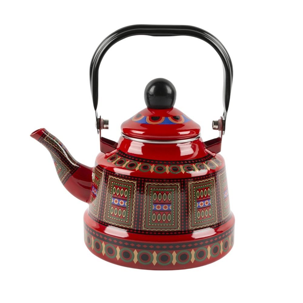 Waterkoker Emaille Emaille Theeketel Europese Stijl 2.5L Theepot Geen Fluiten Comfortabel Handvat Waterkan Restaurant: MULTI / 1000-1500ml