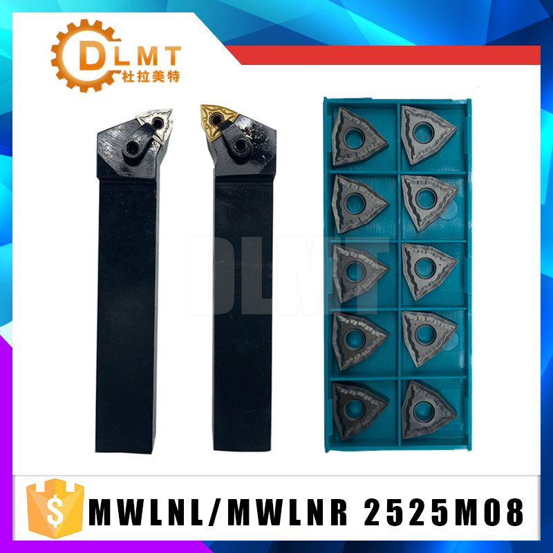 External Grooving Turning Lathe Bar Tool Holder Set MWLNL2525M08 MWLNR2525M08