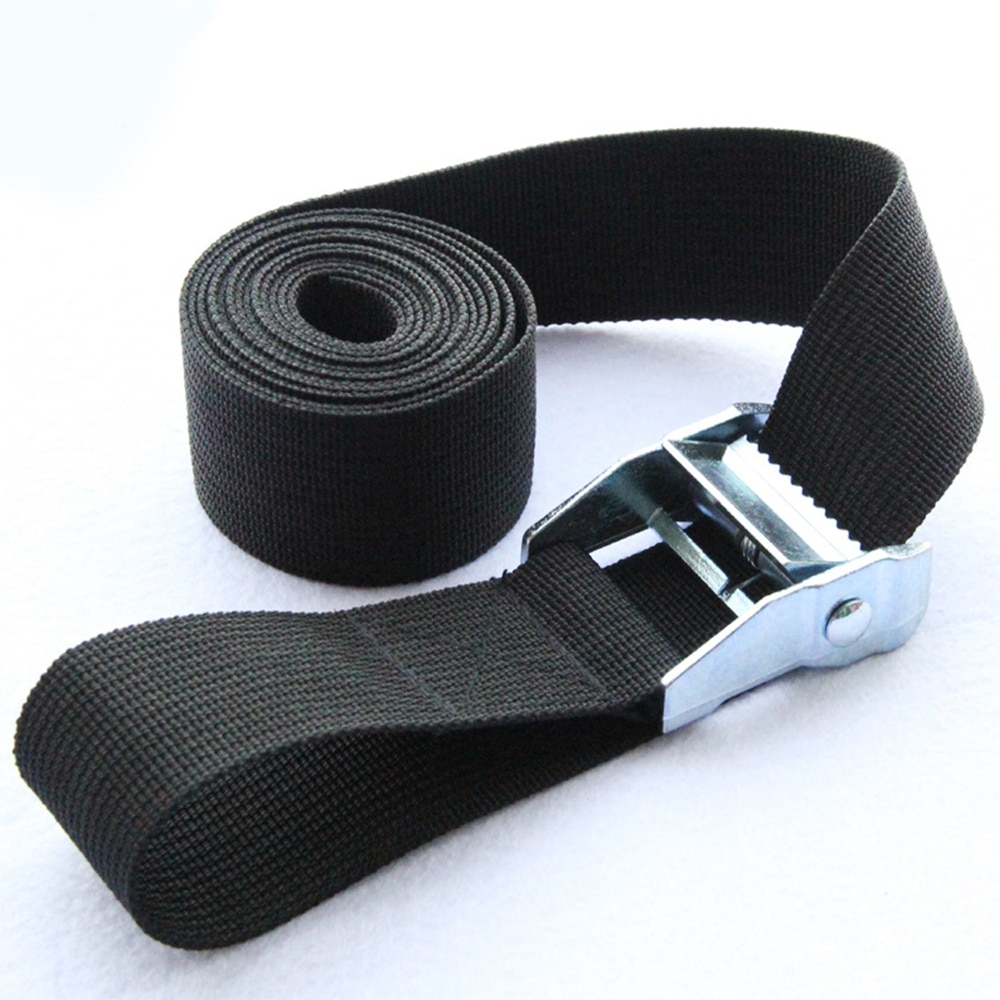 6M * 25 Mm Black Tie Down Strap Sterke Ratchet Riem Bagage Tas Lading Sjorren Met Metalen Gesp